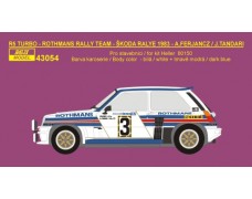 Decal – Renault 5 Turbo „Rothmans“ - Škoda Rallye 1983